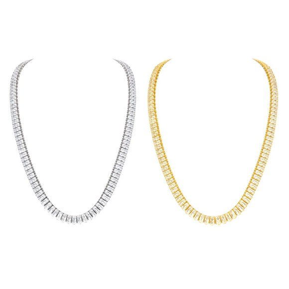 Lab Diamond Tennis Necklace The Larynah - Picture 6 of 16